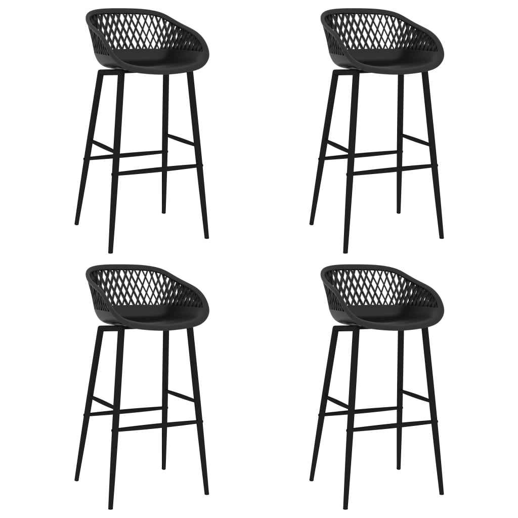 vidaXL Cadeiras de bar 2 pcs preto